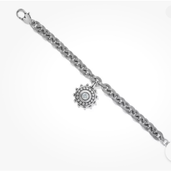 BRIGHTON women's pebble dot medali chain bracelet in silver. Worn once. - Picture 2 of 4